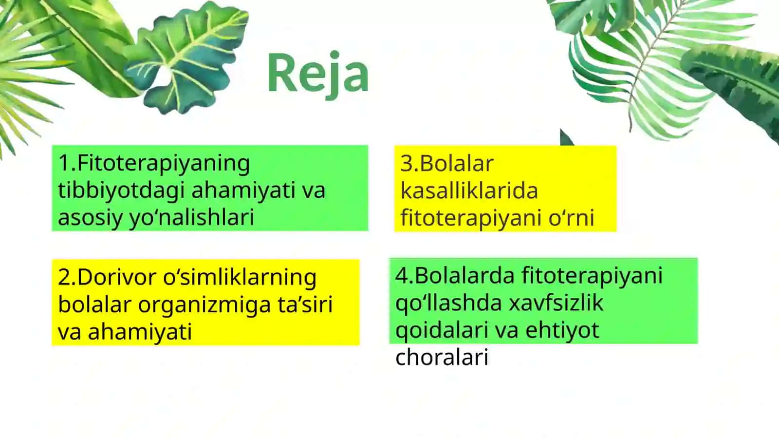 Fitoterapiyani tibbiyotdagi oʻrni 2