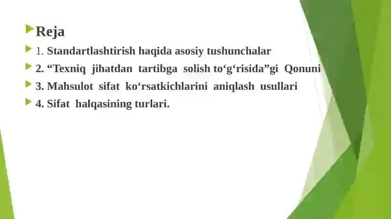 Standartlashtirish, texnik jihatdan tartibga solish tizimi, maqsad va vazifalari, prinsiplar va funktsiyalari 2
