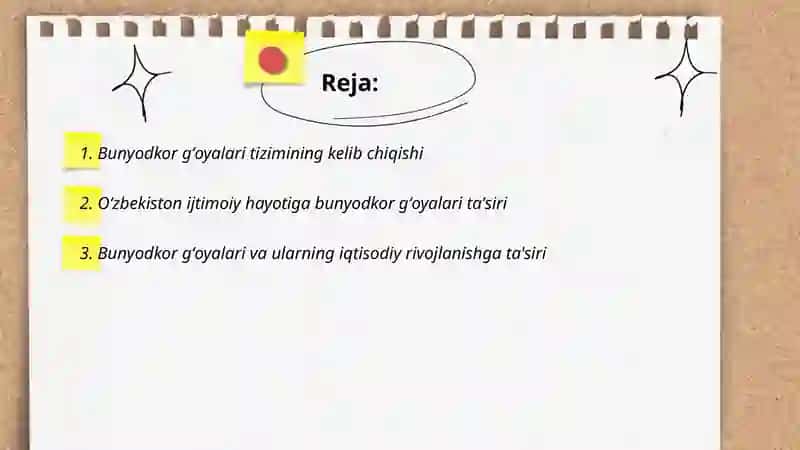 Bunyodkor gʻoyalari tizimi 2