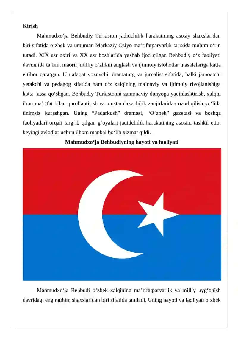 M. Behbudiy – Turkiston jadidlari otasi 2