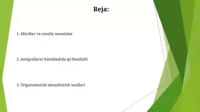 Trigonametrik almashtirishlar 2