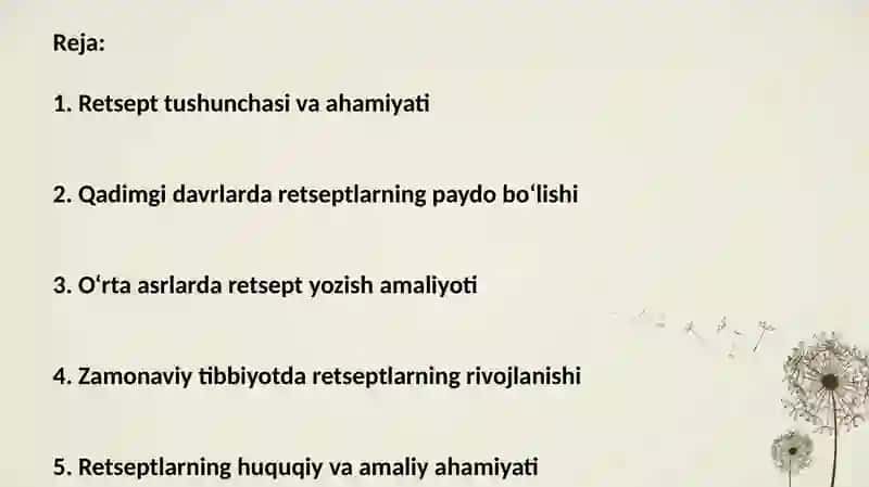 Retsept tarixi 2
