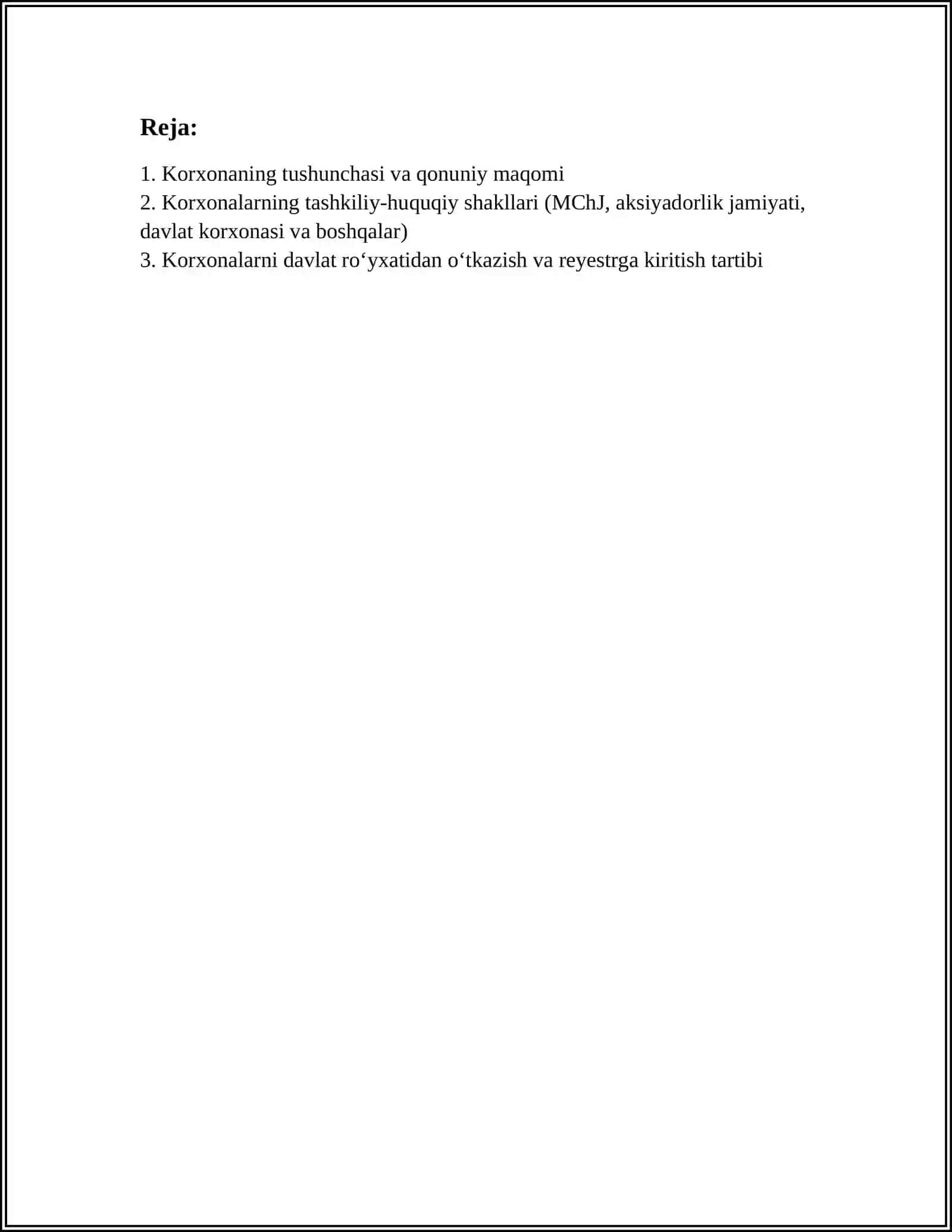 OʻZBEKISTON RESPUBLIKASI KORXONALAR TOʻGʻRISIDAGI QONUN 2