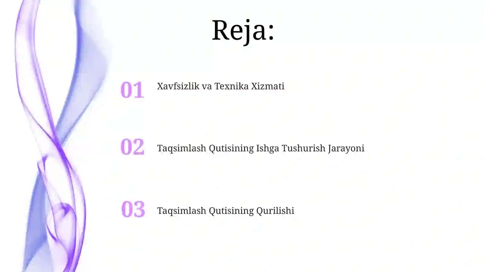 Taqsimlash qutisining Qurilishi 2