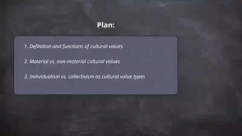 Cultural values and their types 2