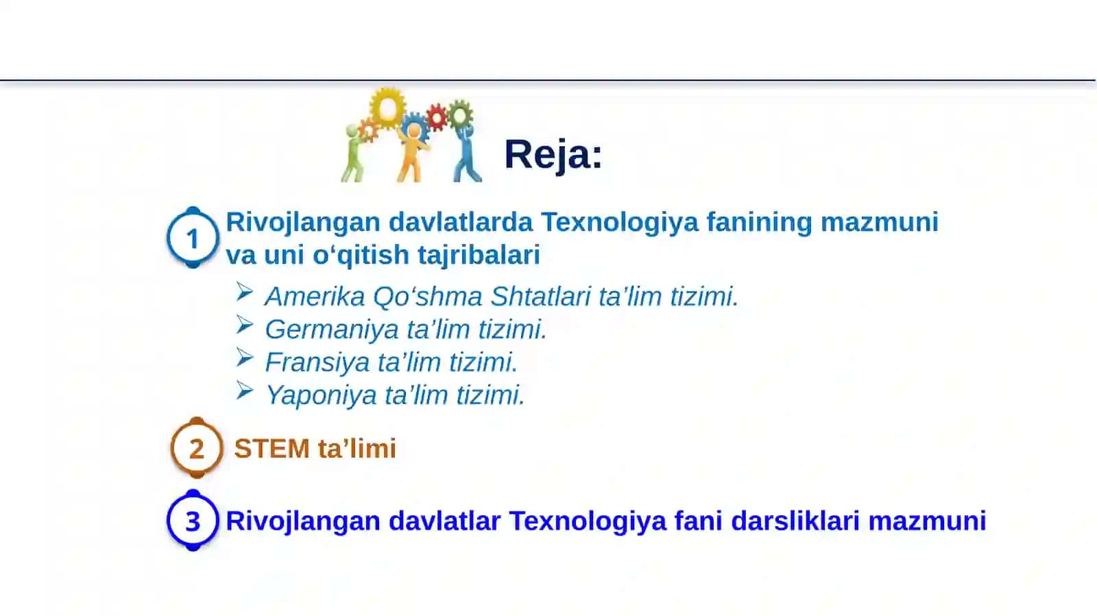 TEXNOLOGIYAFANINI O‘QITISHDA XORIJIY TAJRIBALAR 2