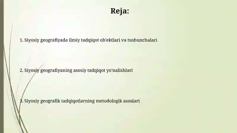 Siyosiy geografiyaning ilmiy tadqiqot ob’ektlari va tushunchalari 2
