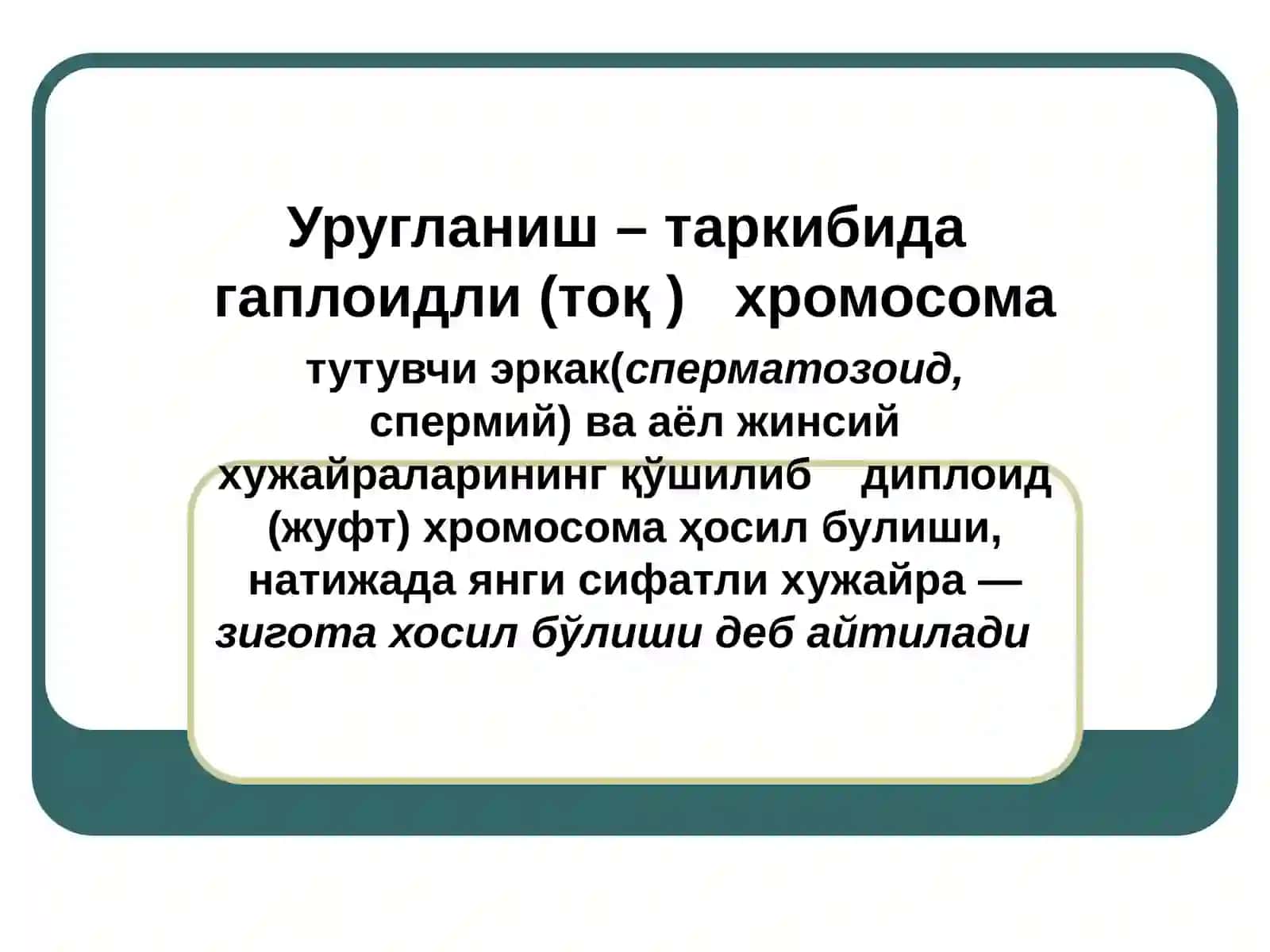 Акушерлик фани ривожланиши асосий боскичлари. Уругланиш. Эмбриогенез 2