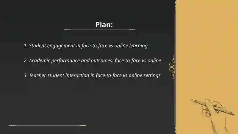Face to face learning vs on-line learning 2