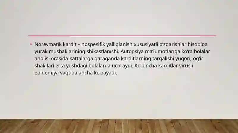 Norevmatik karditlar 2