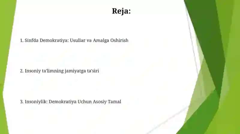 Sinfda Demokratiya: Usullar va Amalga Oshirish 2