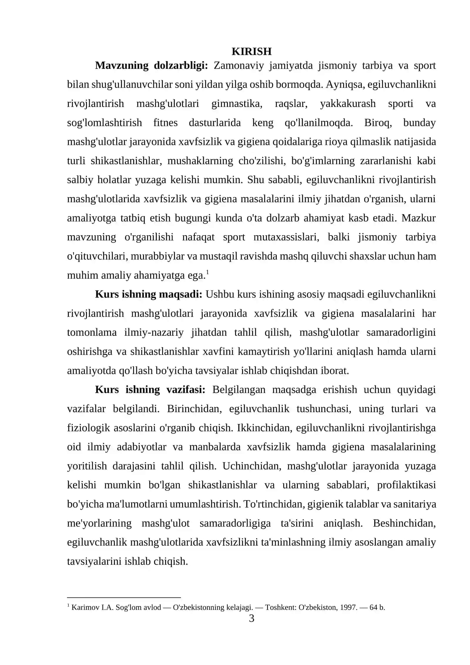 Egiluvchanlik mashg'ulotlari 2