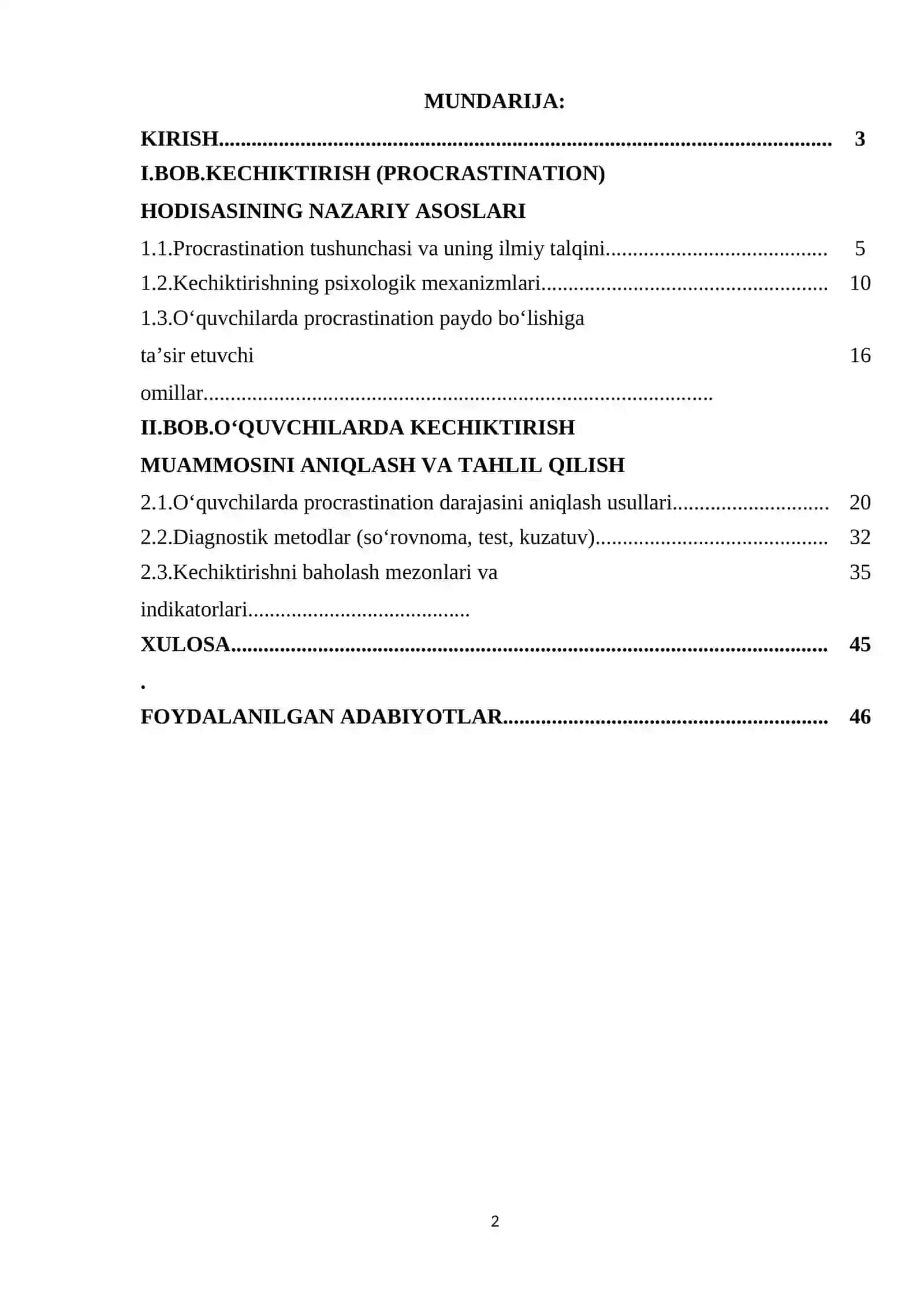 OʻQUVCHILAR UCHUN "ANTI PROCRASTINATION" (KECHIKTIRISHGA QARSHI) TIZIMI 2