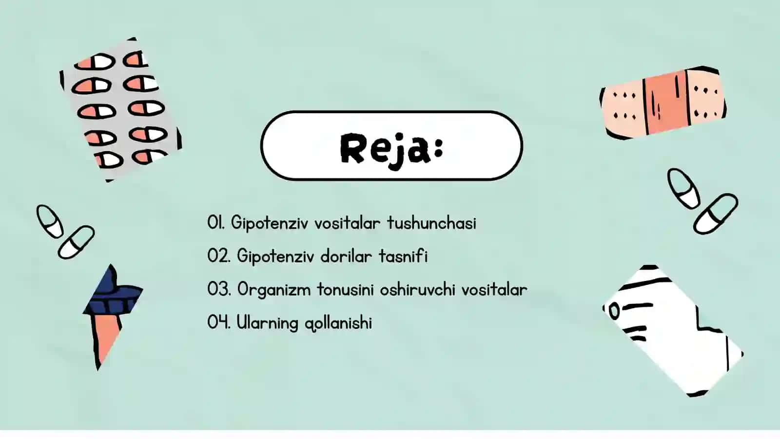 Gipotenziv vositalar. Organizmning tonusini oshiruvchi dorivositalari 2
