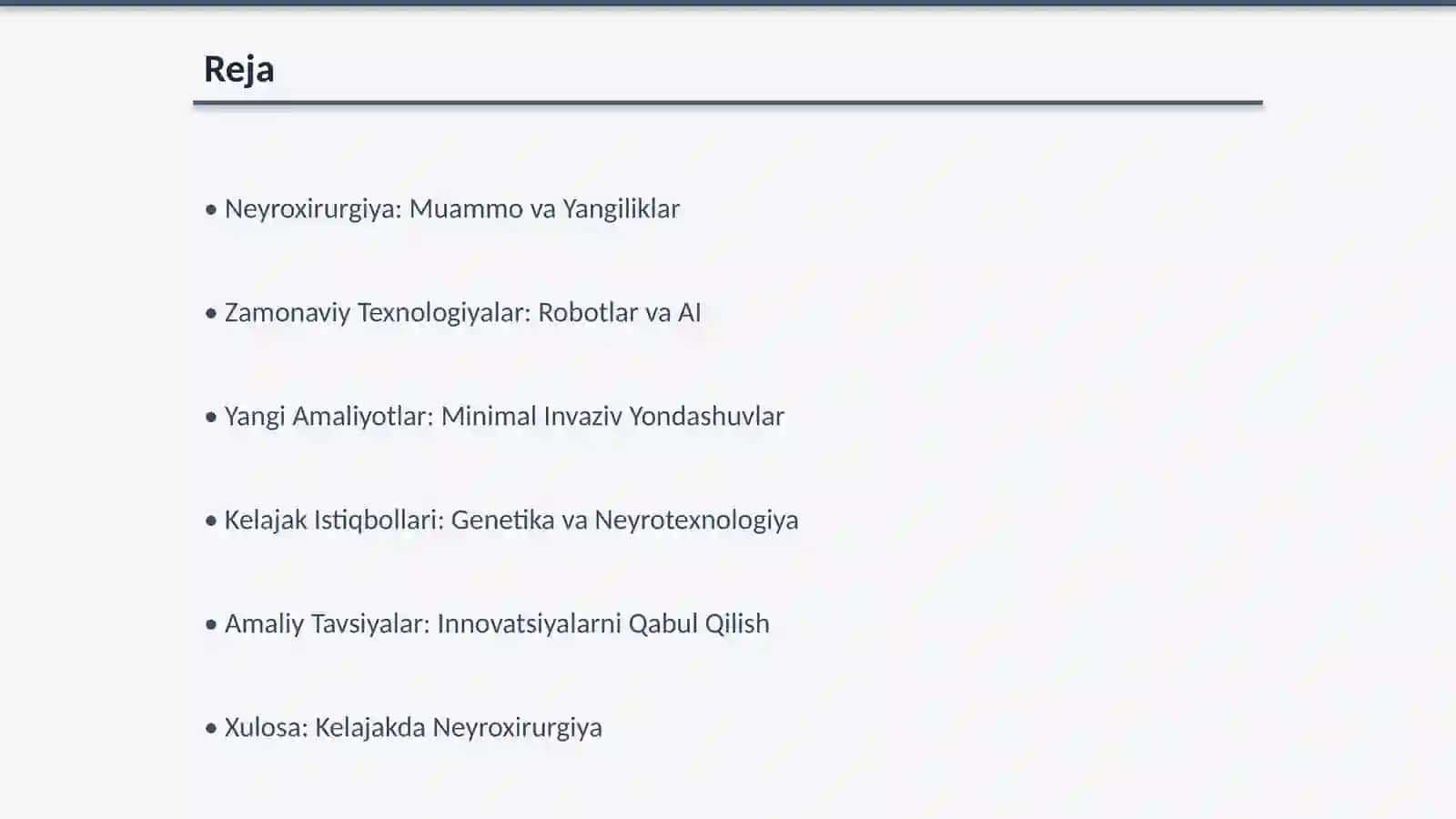 Neyroxirurgiyadagi Innovatsiyalar 2