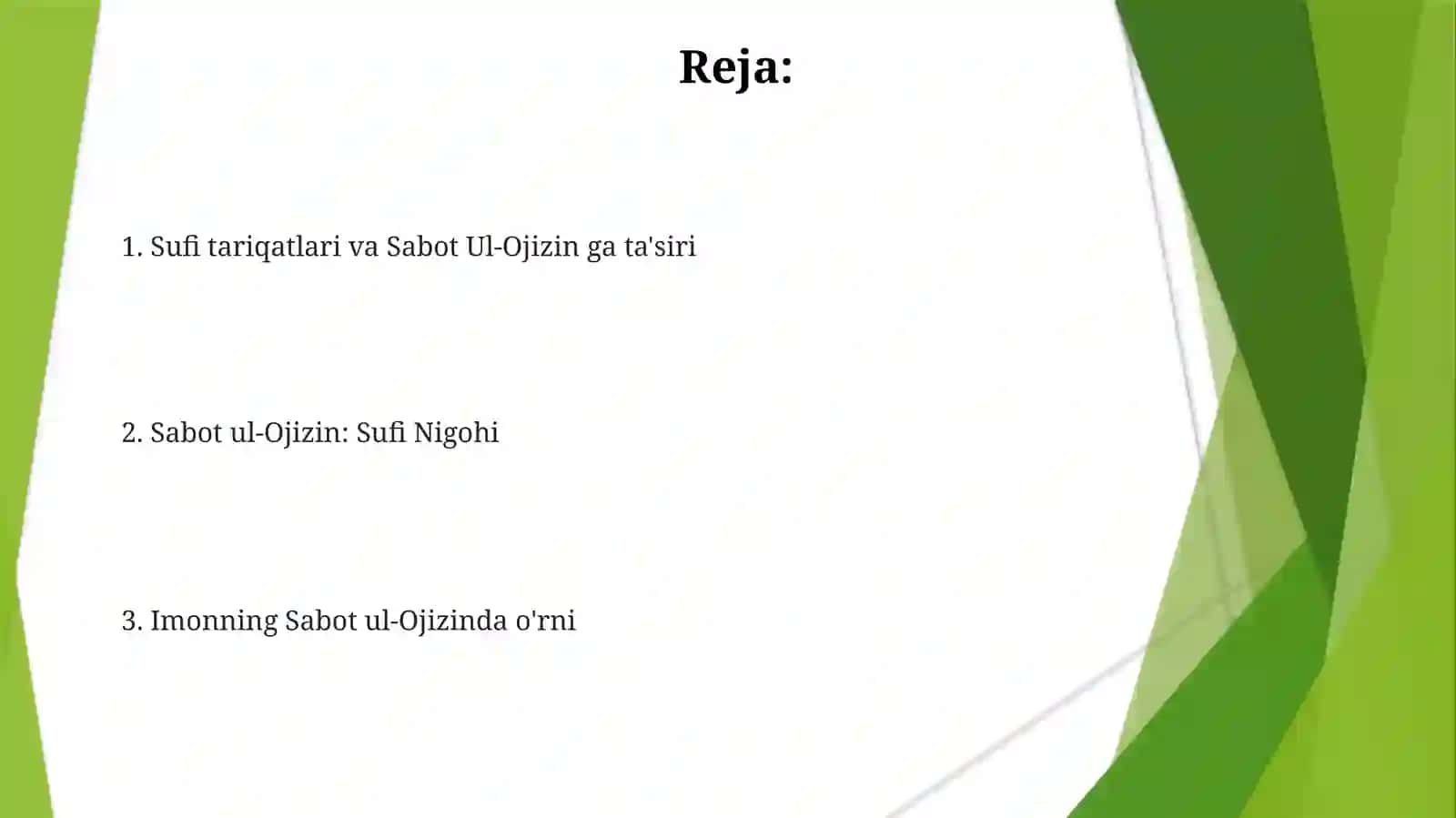 Sabot ul-Ojizin 2