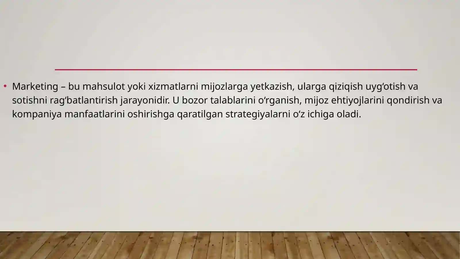 Marketingda rejalashtirish va istiqbolli strategiyalar 2