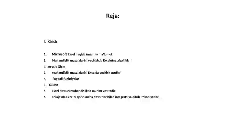 Microsoft Excel’da muhandislik masalalarini yechish 2