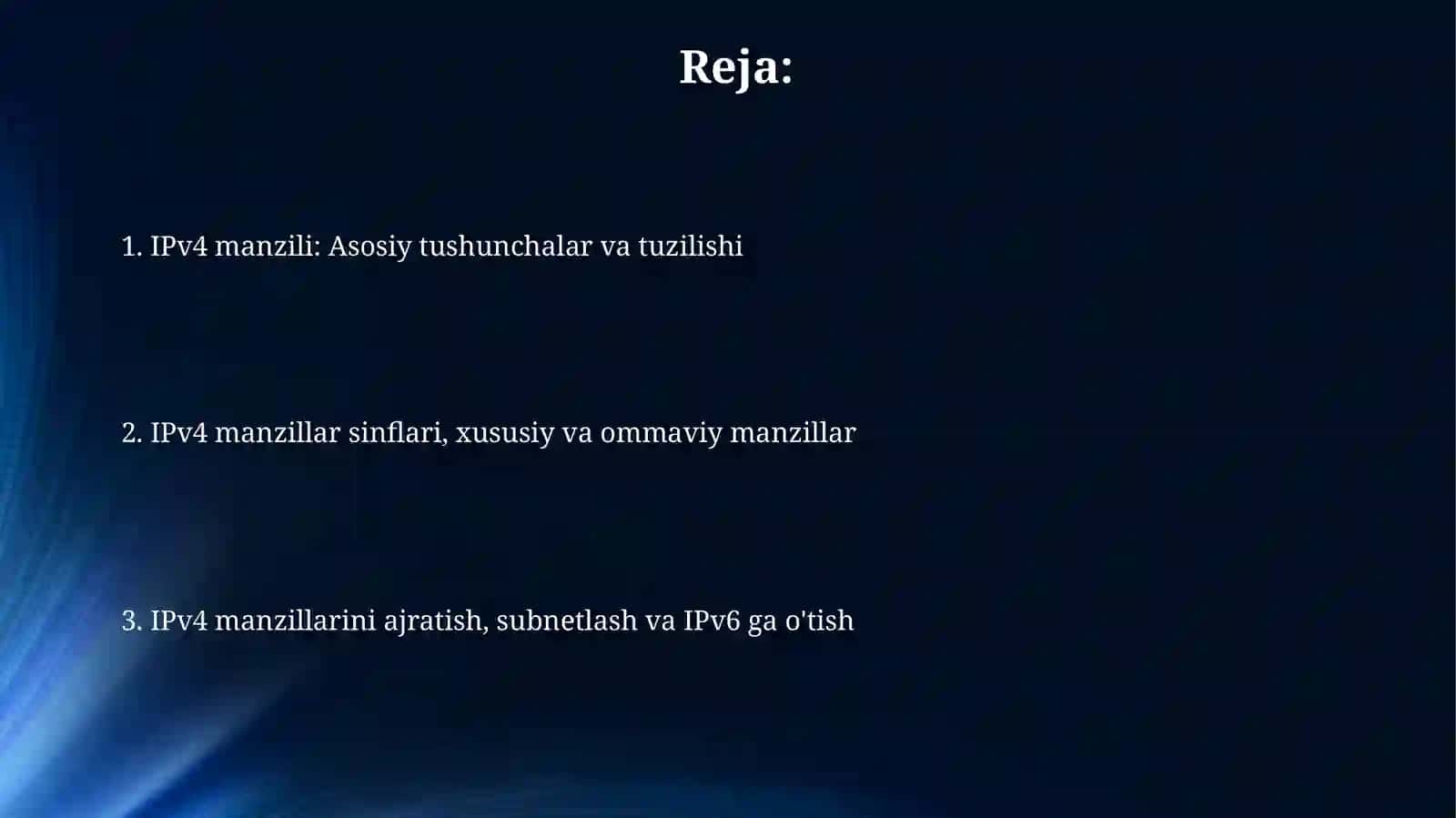 Ipv4 manzillash 2