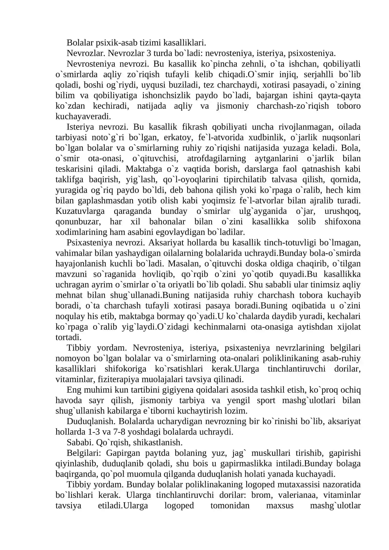Bolalar psixik-asab, ko`rish-eshitish tizimi kasalliklari 2