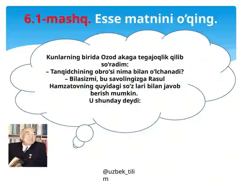 ESSE– IJODIY MATN 2