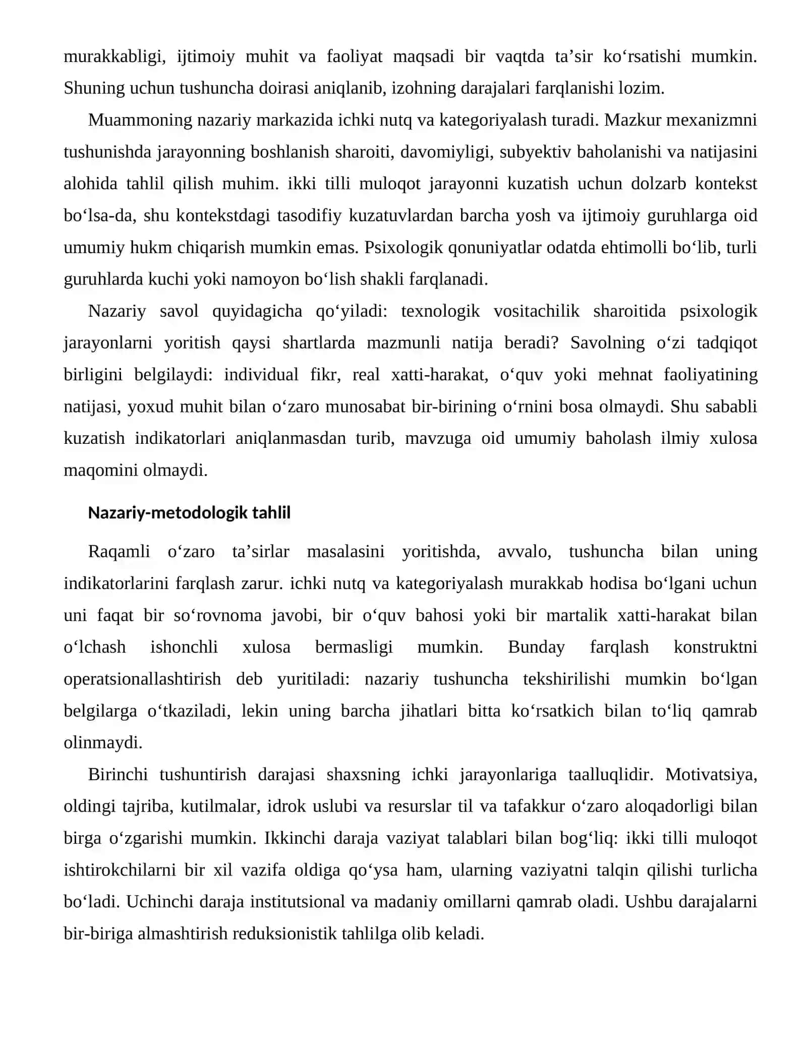 TIL VA TAFAKKUR O‘ZARO ALOQADORLIGI — RAQAMLI MUHITDAGI XUSUSIYATLARI 2