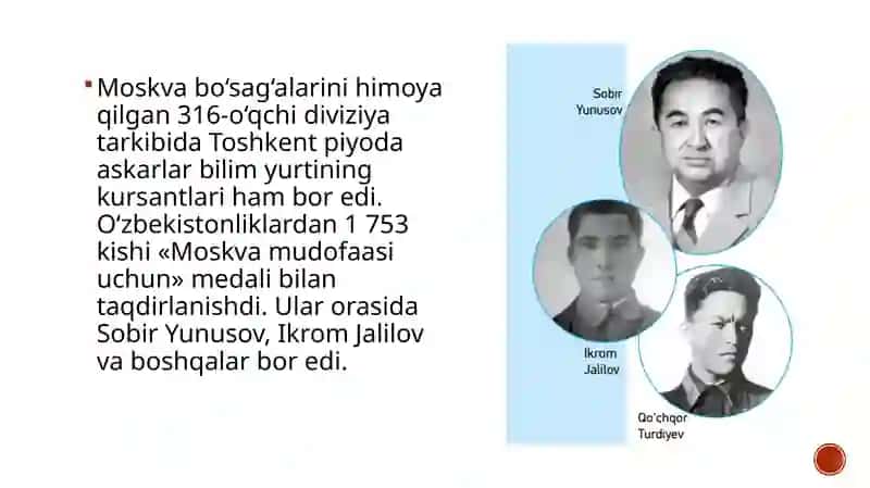 O'zbekistonliklarning frontdagi jasorati va qahramonliklari 2