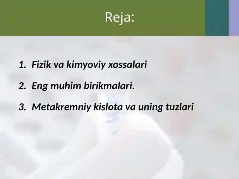 Kremniytashqiko‘rinishidanmetallarga 2