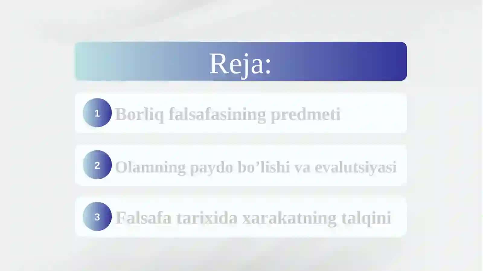 Borliq falsafasining predmeti 2