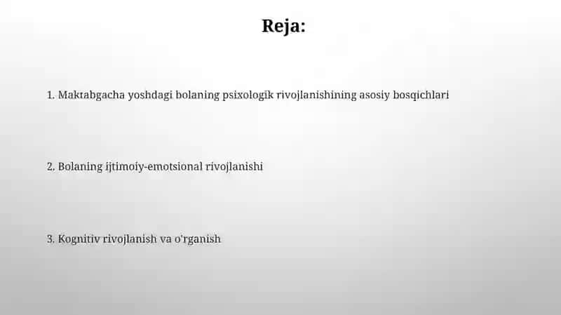 Maktabgacha yoshdagi bolaning psixologik rivojlanishi 2