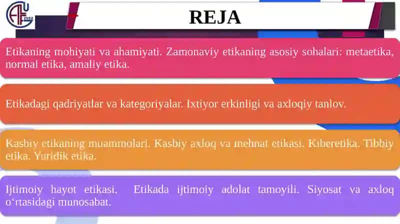 Axloq falsafasi (Etika) 2