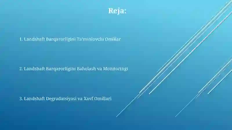 Landshaftlar barqarorligi 2