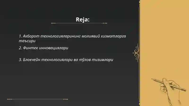Ахборот технологиялари ва молиявий хизматлар 2