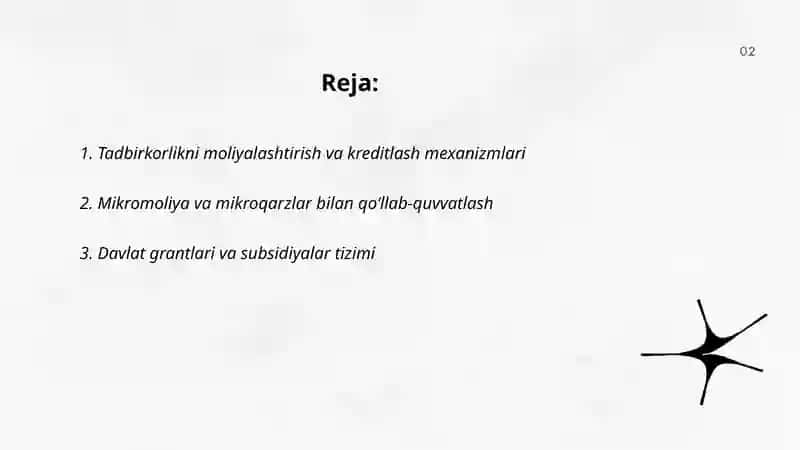 Tadbirkorliktashabbuslariniqo’llab-quvatlash 2