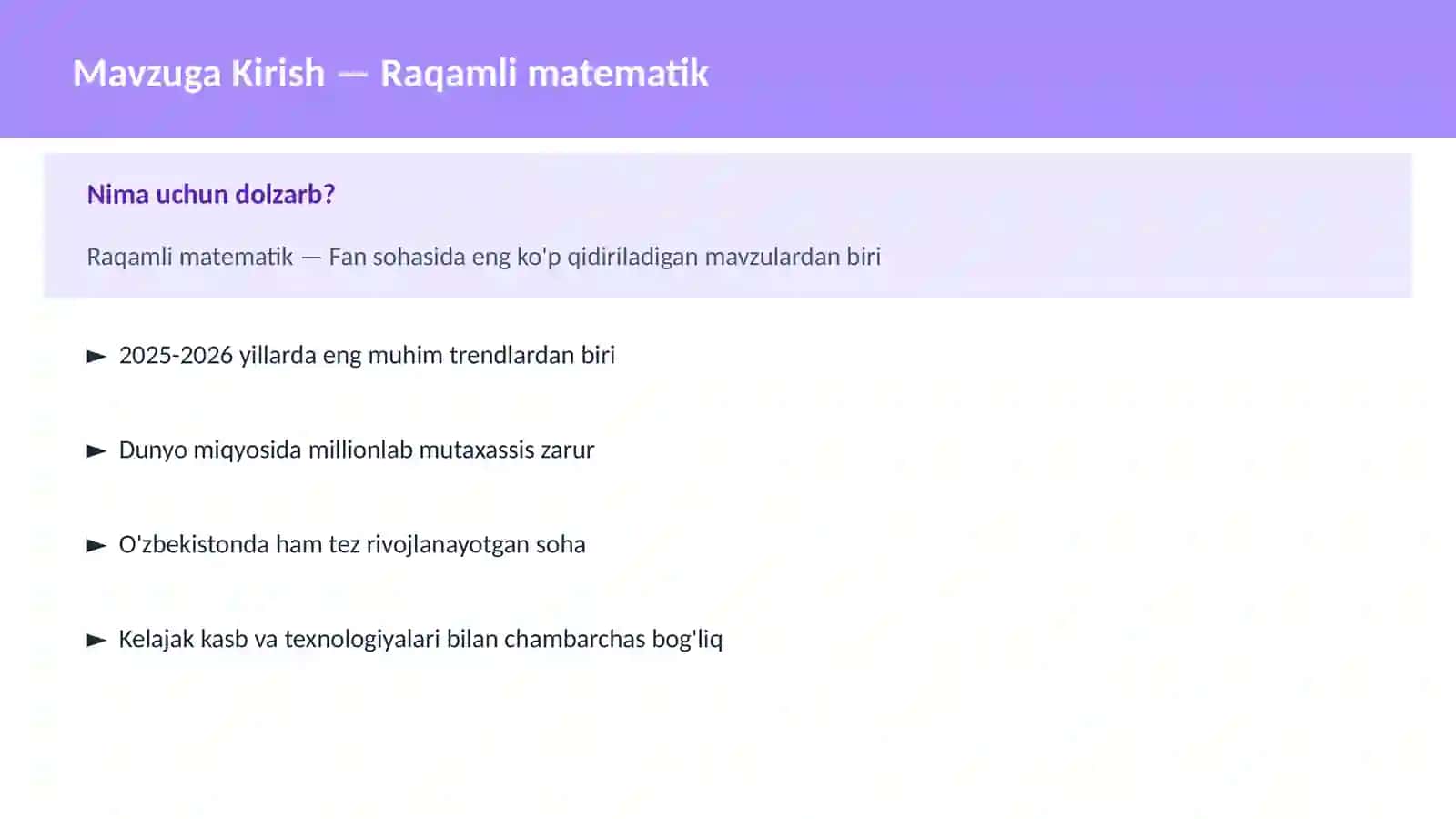 Raqamli matematik 2