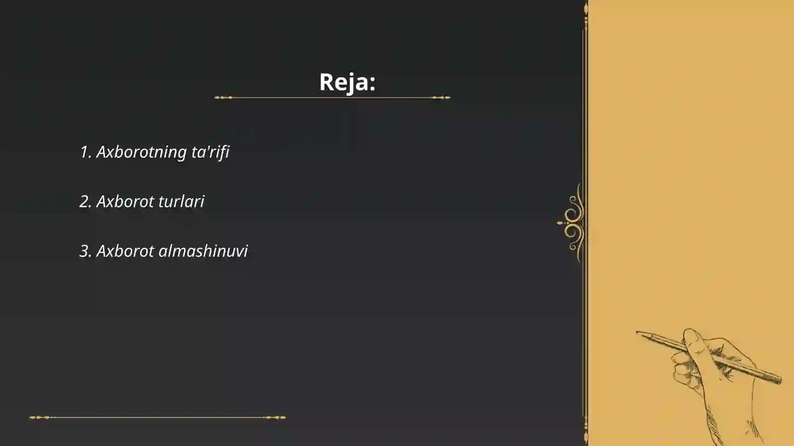 Axborot nima va uning manbalari 2