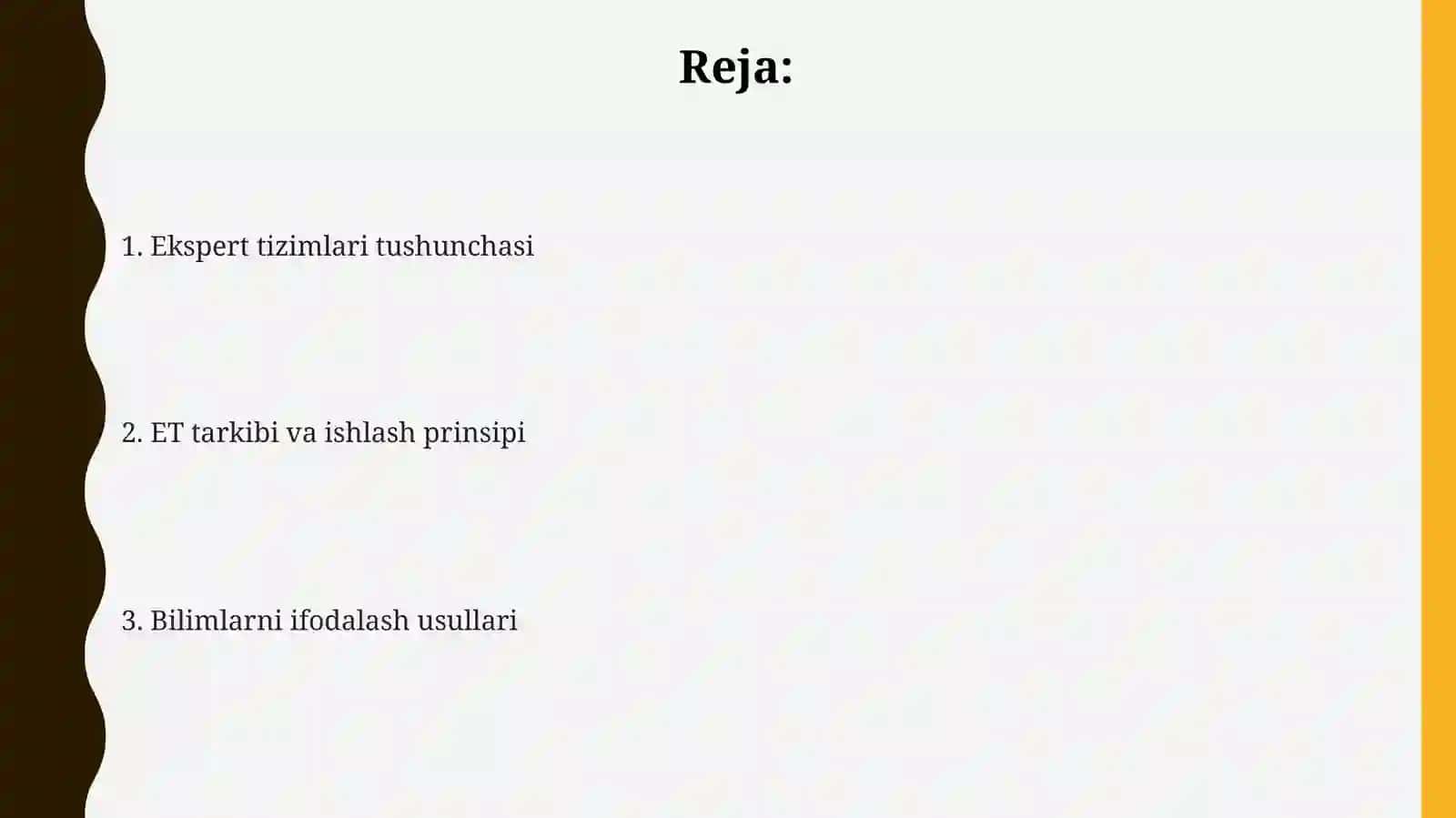 Ekspert tizimlari (ET) 2