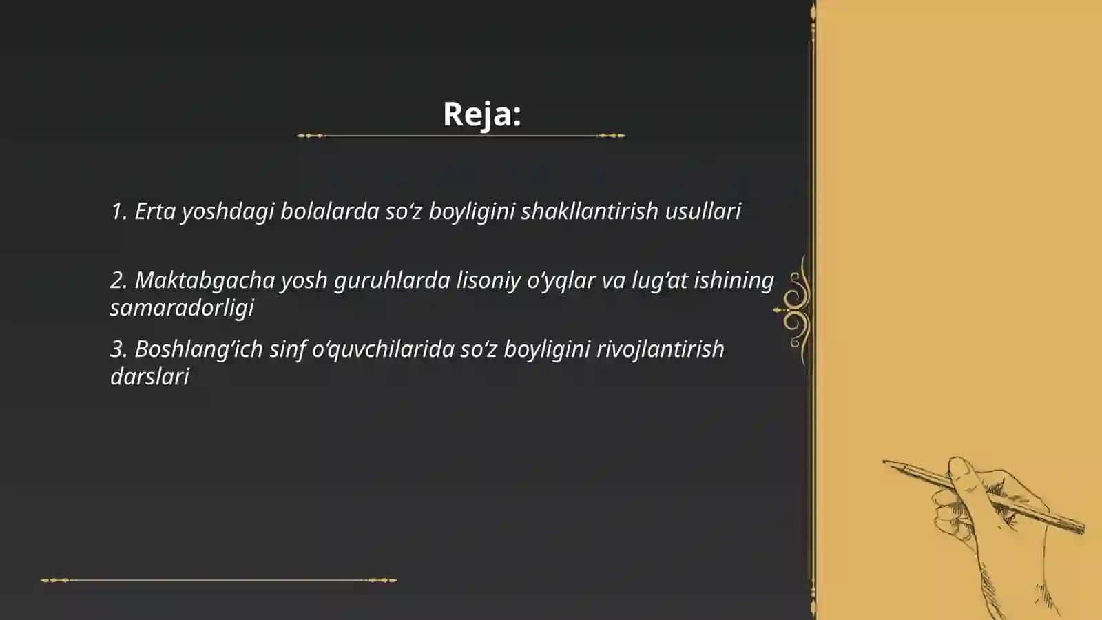 Turli yosh guruhlarida lug'at ishi Napasova Marjona 2