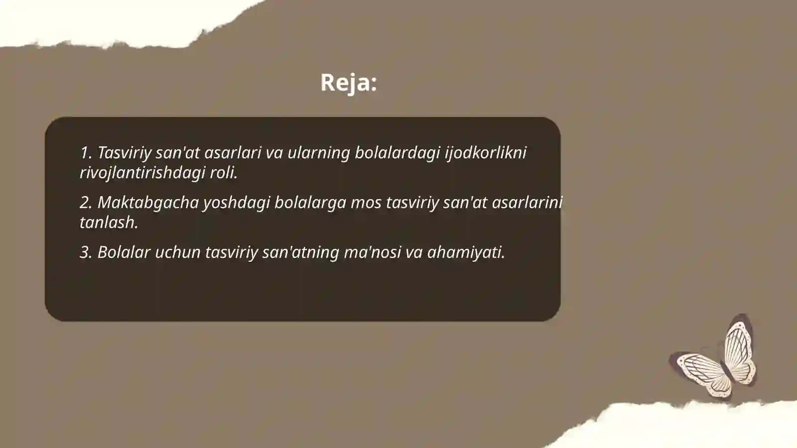 Maktabgacha yoshdagi bolalarni tasviriy san`at asarlari bilan tanishtirish 2