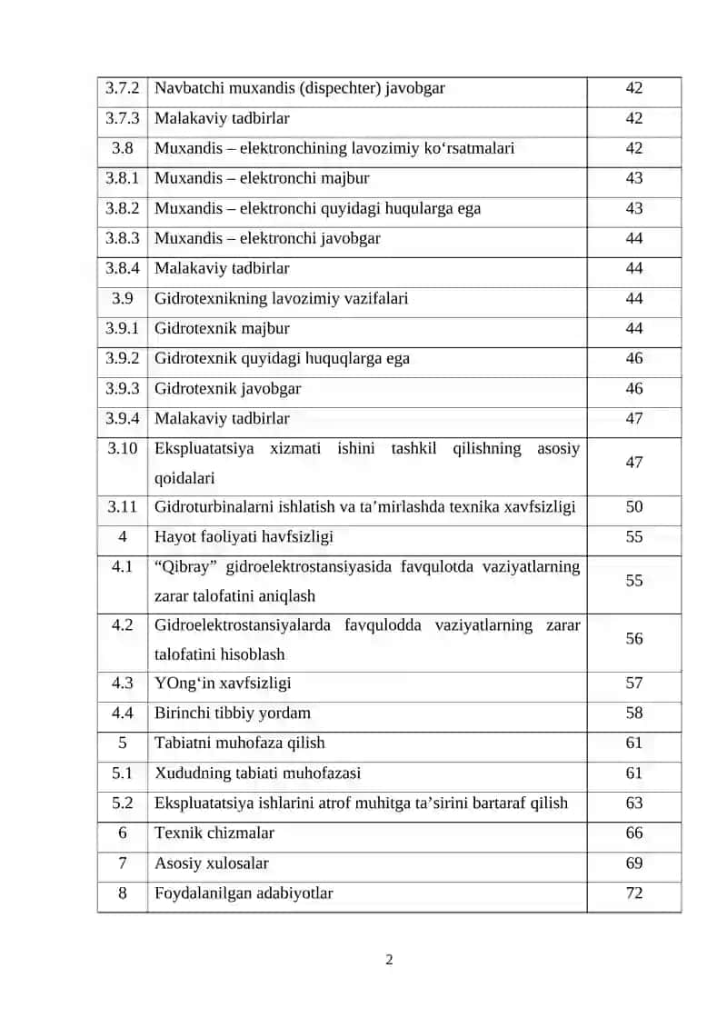 Qibray – 11 kichik GESi ishlatish loyihasi 2
