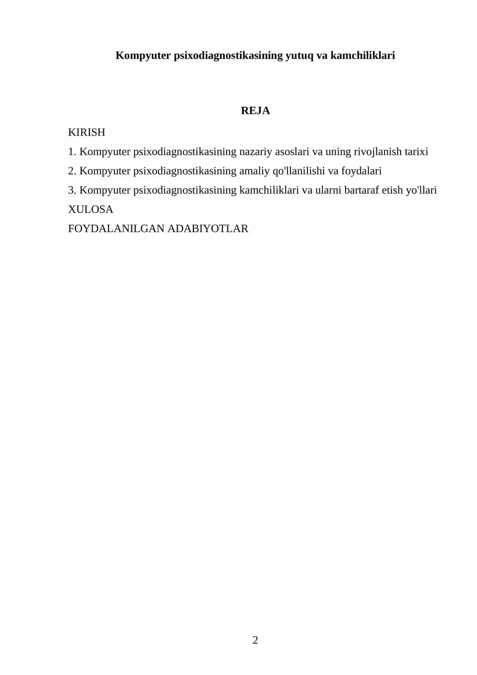 Kompyutеr psixodiagnostikasining yutuq va kamchiliklari 2