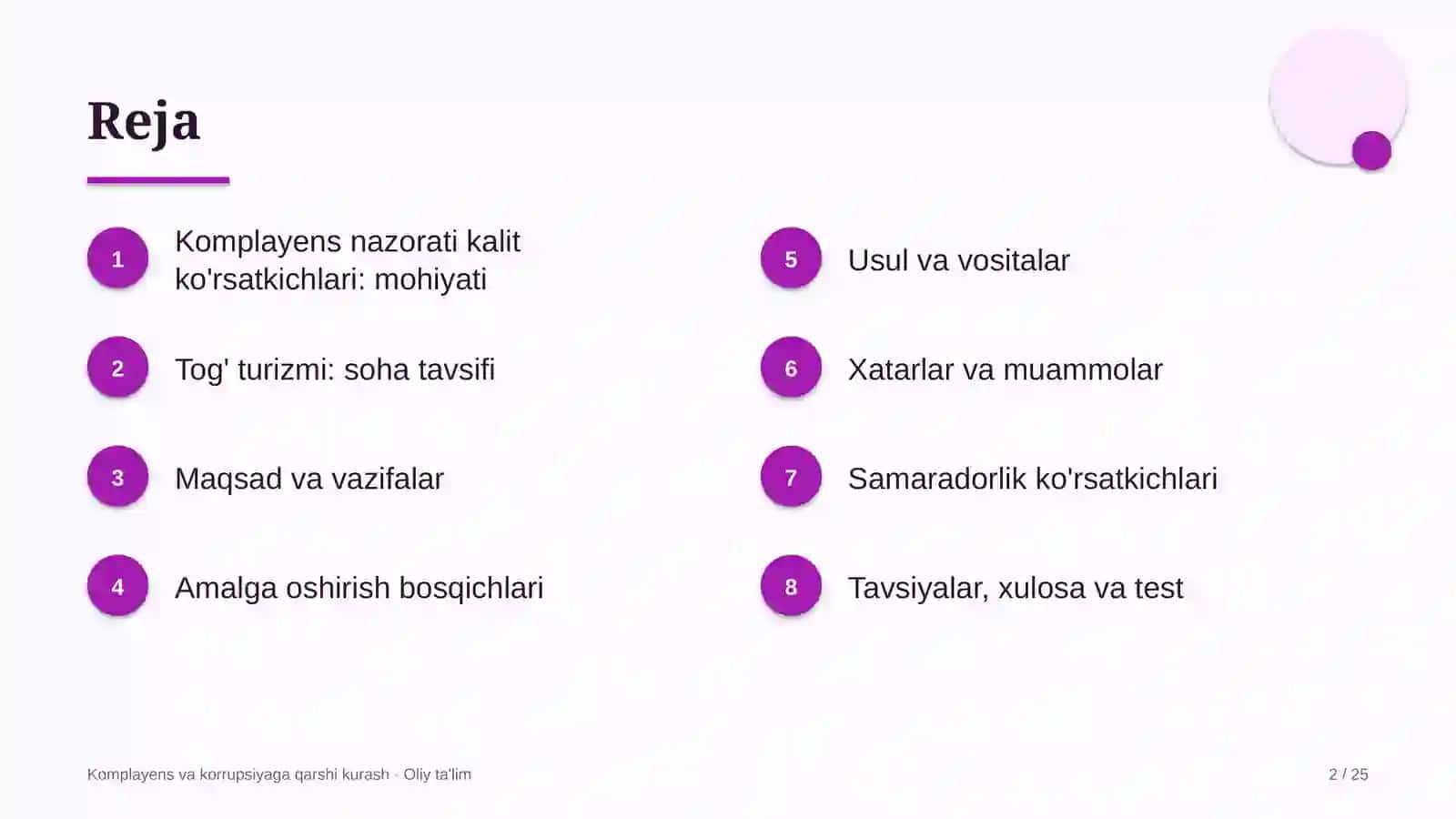 tog' turizmida komplayens nazorati kalit ko'rsatkichlarini belgilash 7476 2