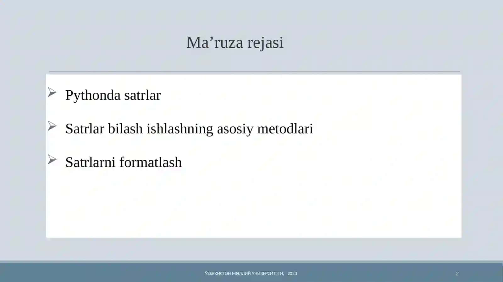 Pythondasturlashtili 2