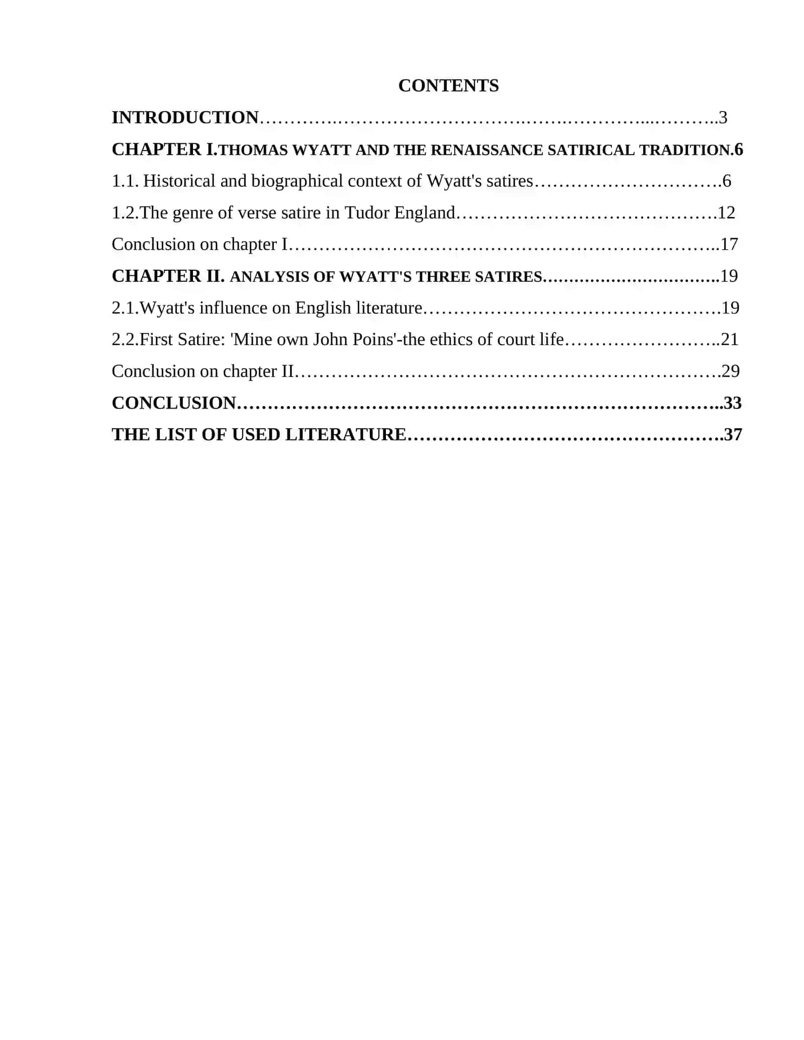 SATIRES BY THOMAS WYATT 2
