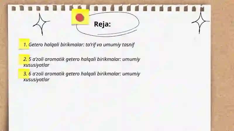 Getero halqali birikmalar 2