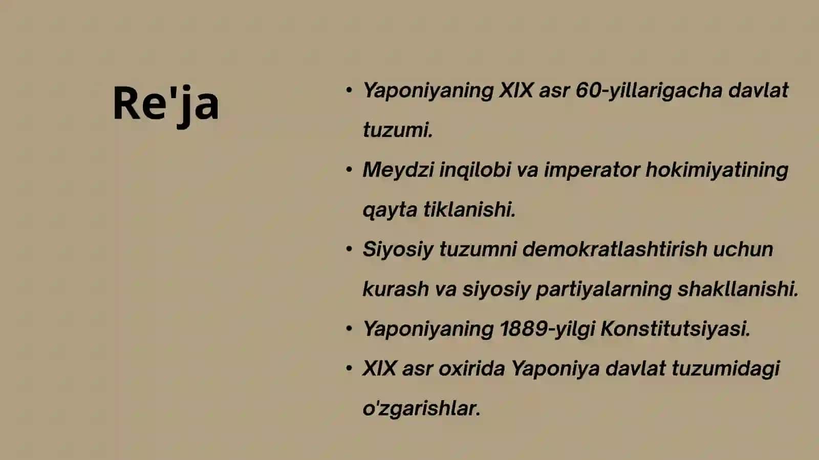 Yangi davrda Yaponiya 2
