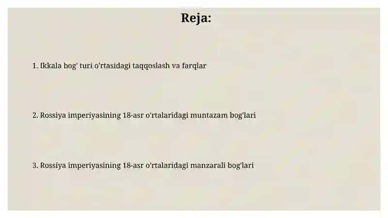 Muntazam va manzarali bog'larning me'morchiligi 2