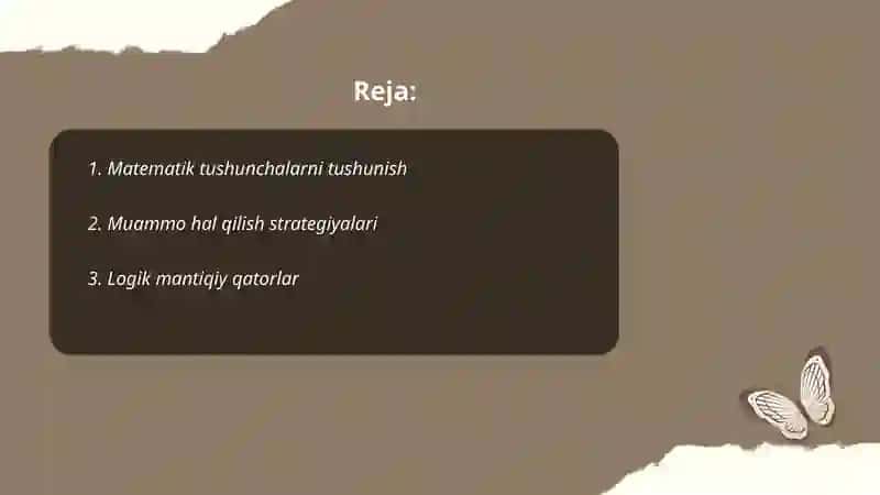 Matematik tushunchalarni tushunish 2