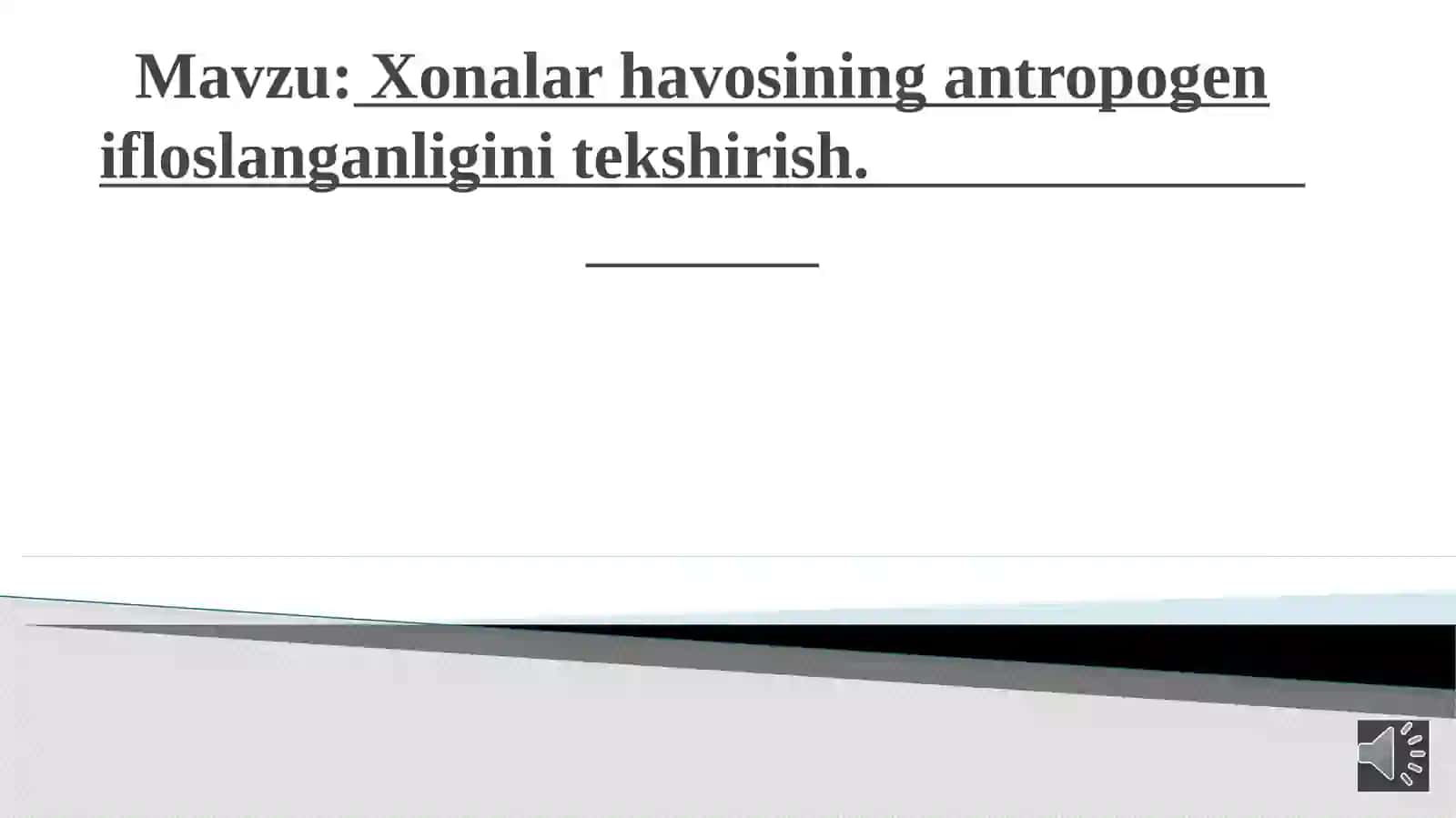 Fan: Gigiyena. Tibbiy ekologiya Amaliy mashg'ulot-3 2