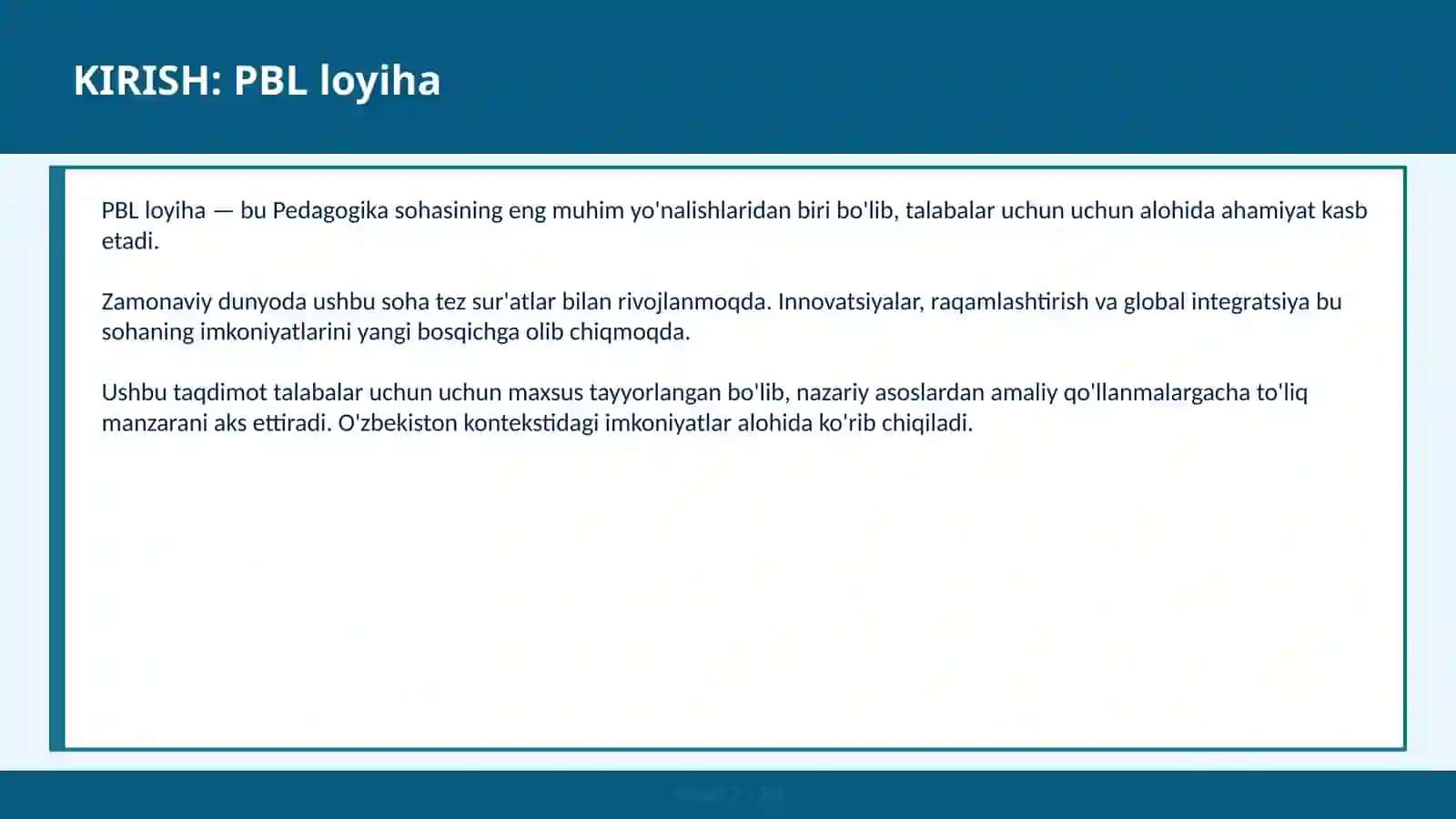 PBL loyiha 2